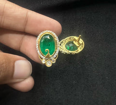 PENDANT SET / LOCKETS pendant set 270 MOZONITE EMERALD