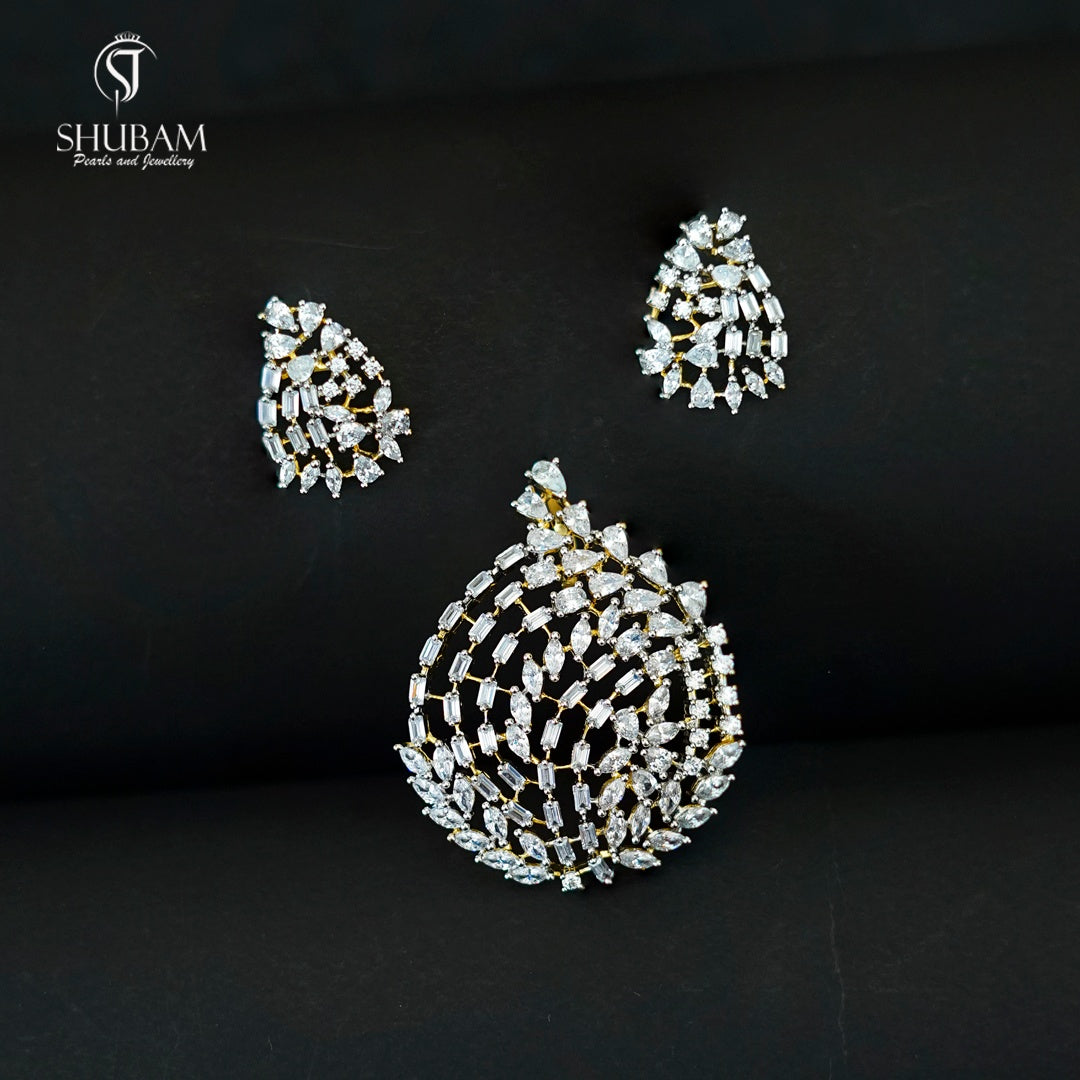 PENDANT SET CHAINS pendant set 006 DIAMOND WHITE