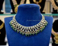 NECKLACE Necklace 947 - NE947 handmade GOLDEN STONE EMERALD