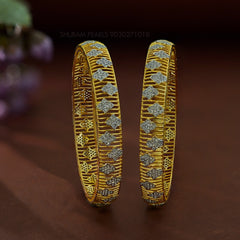 BRACELET/BANGLE Bangles 037 DUAL PLATING DIAMOND LOOK 2'4