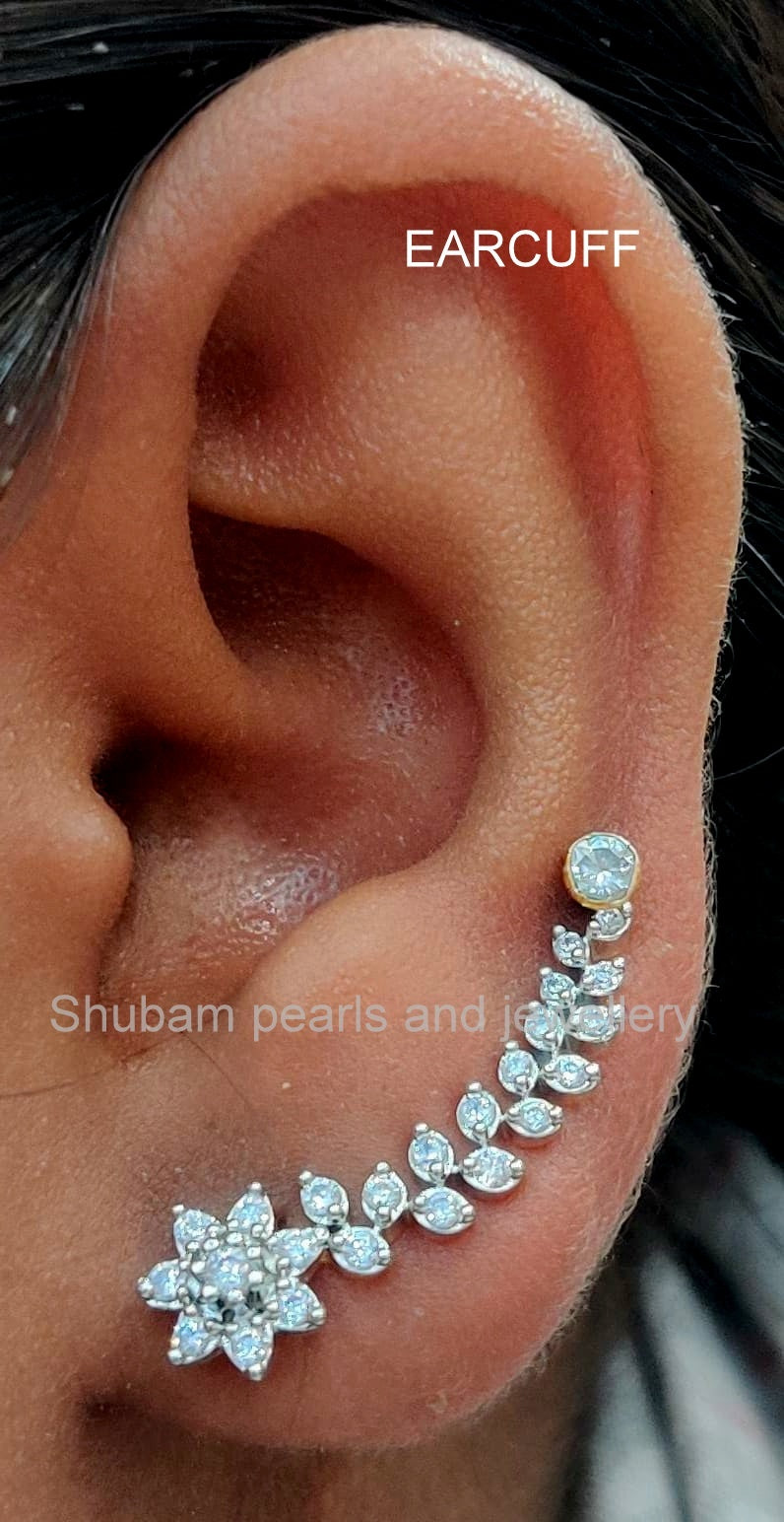 Earring Earcuff 002 DIAMOND WHITE