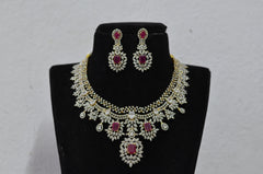 NECKLACE nk138 DIAMOND  RUBY