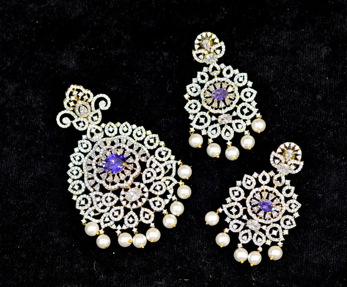 PENDANT SET CHAINS Pendant 161 DIAMOND EMETHYST PURPLE