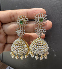 Earring Earrings 082 DIAMOND EMERALD