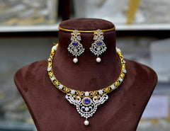 NECKLACE hasli 009 DIAMOND EMETHYST PURPLE