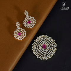 PENDANT SET CHAINS pendant set 193 DIAMOND RUBY