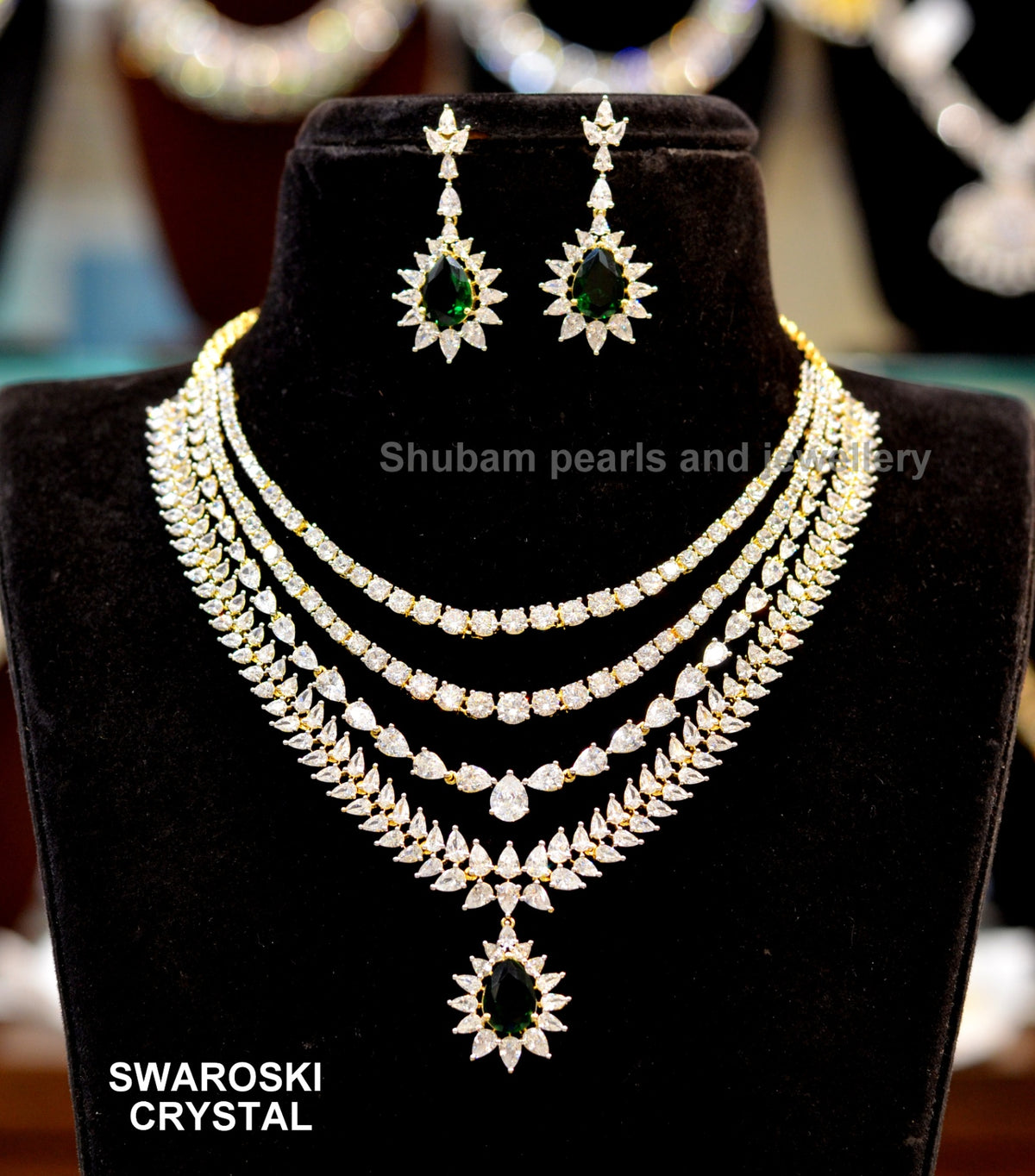 NECKLACE necklace 096 DIAMOND EMERALD