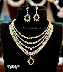 NECKLACE necklace 096 DIAMOND EMERALD
