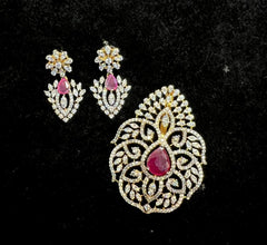 PENDANT SET CHAINS Pendant 153 DIAMOND RUBY