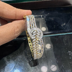 BRACELET/BANGLE Bracelet 046 DUAL PLATING DIAMOND LOOK Openable