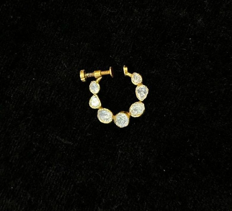 ACCESSORIES Nose ring 14 SILVER MOISSANITE medium