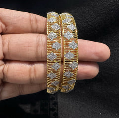 BRACELET/BANGLE Bangles 037 DUAL PLATING DIAMOND LOOK 2'4