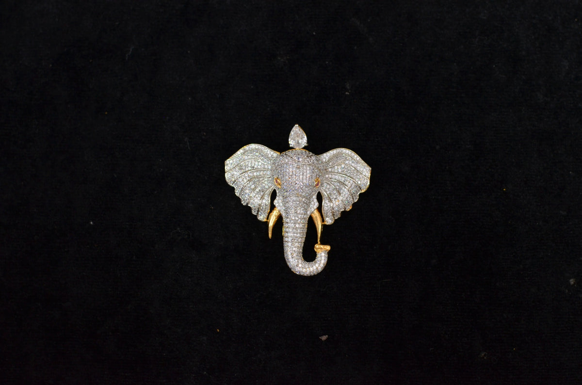 PENDANT SET / LOCKETS DIAMOND MAGNETIC GANESH PE123 - DI123 DIAMOND WHITE