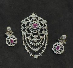 PENDANT SET CHAINS pendant 204 DIAMOND RUBY
