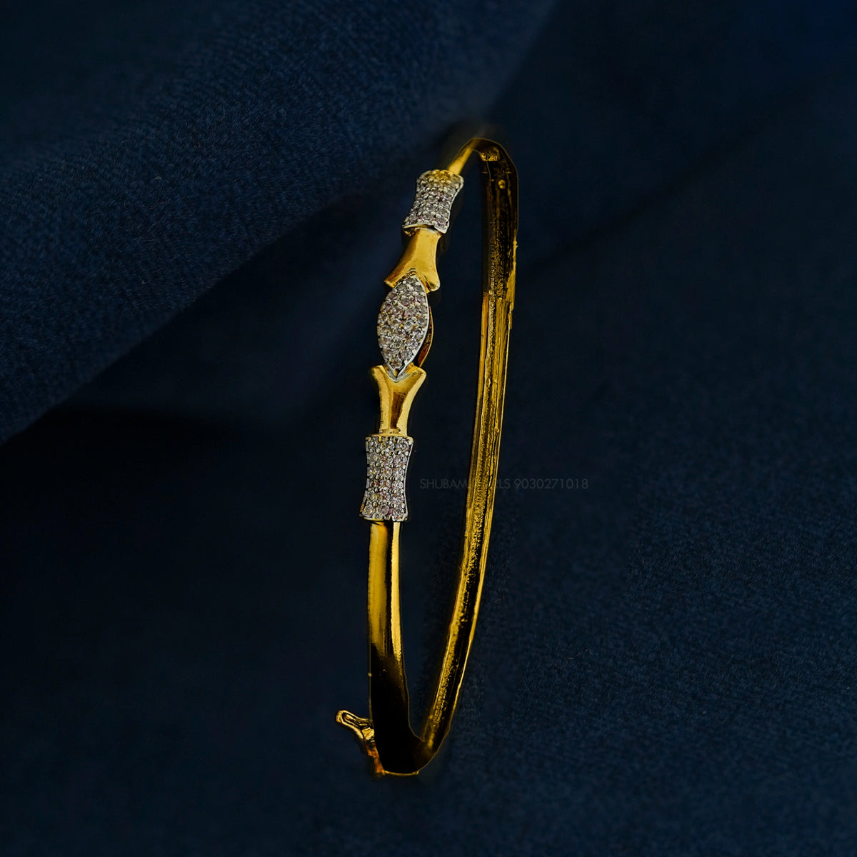 BRACELET/BANGLE bracelet 057 DUAL PLATING DIAMOND LOOK Openable