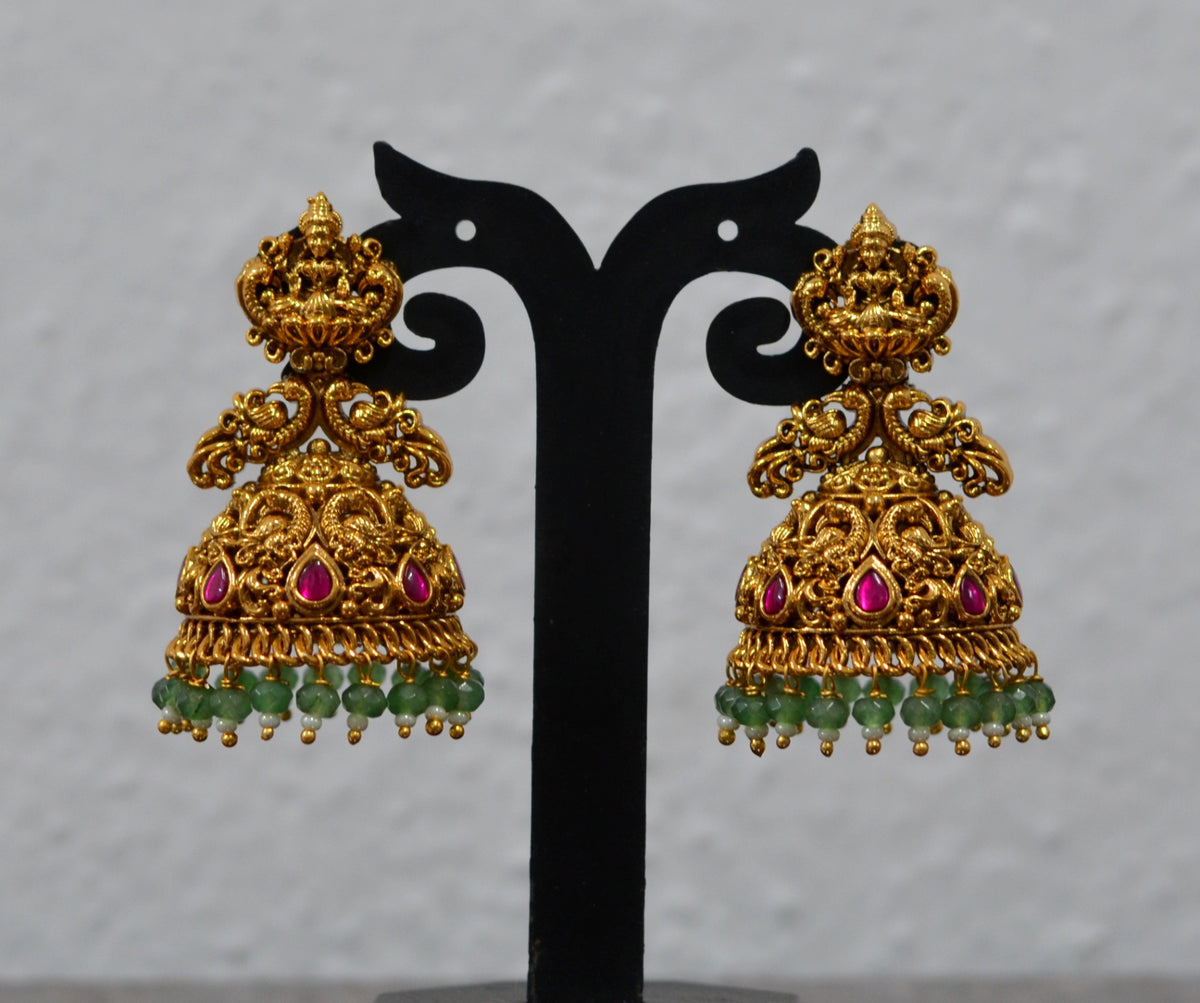 Earring ER015 NAKSHI JADAU MIX EMERALD