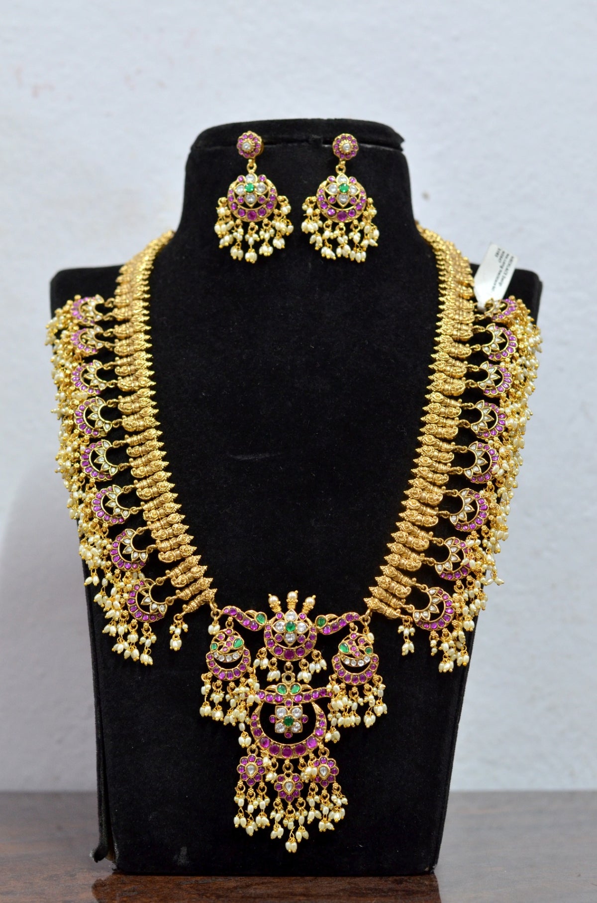 NECKLACE Long Necklace 647 - NE647 NAKSHI ANTQIUE GOLDEN