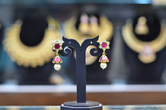 JADAU Earrings 278 JADAU RED AND WHITE