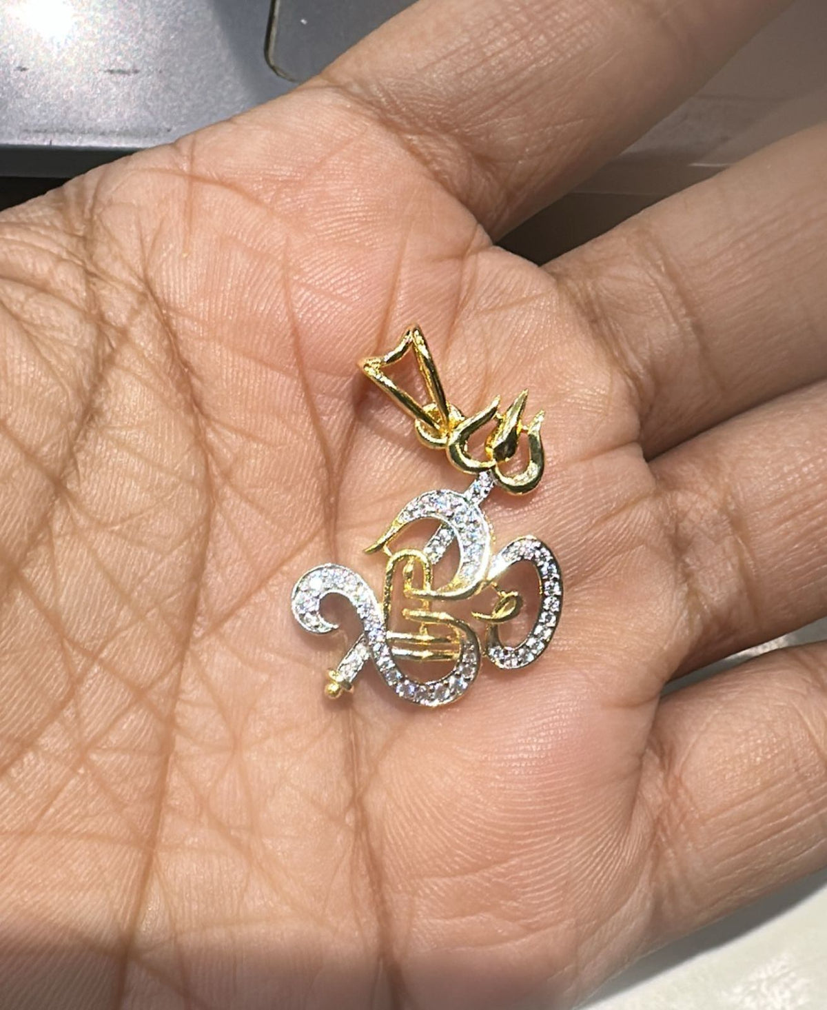 PENDANT SET CHAINS Locket 028 DIAMOND DUAL PLATING DIAMOND LOOK