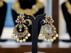 Earring Earrings 274 Moissanite With Victorian Polish RUBY