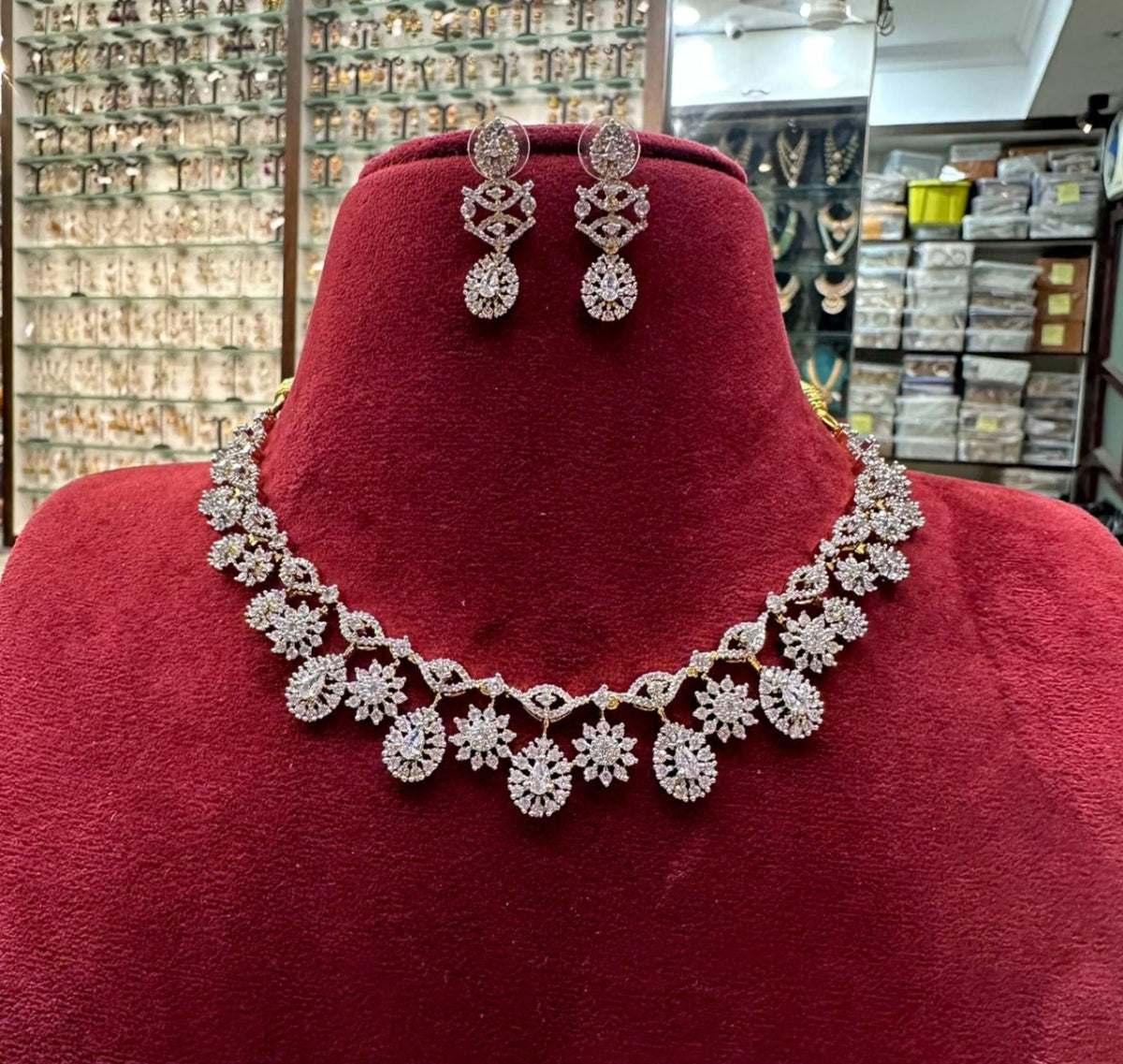 NECKLACE necklace 671 DIAMOND DUAL PLATING DIAMOND LOOK