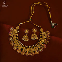 NECKLACE Bottu mala premium KEMPu MULTI COLOR