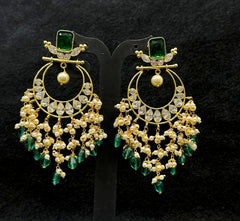 Earring Earrings 238 GOLDEN STONE EMERALD