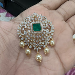 PENDANT SET CHAINS Locket 007 DIAMOND EMERALD