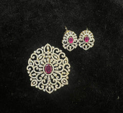 PENDANT SET CHAINS Pendant set 220 DIAMOND RUBY