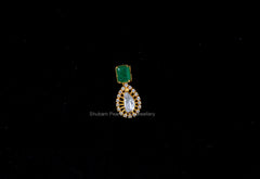 PENDANT SET / LOCKETS PE 284 MOZONITE EMERALD