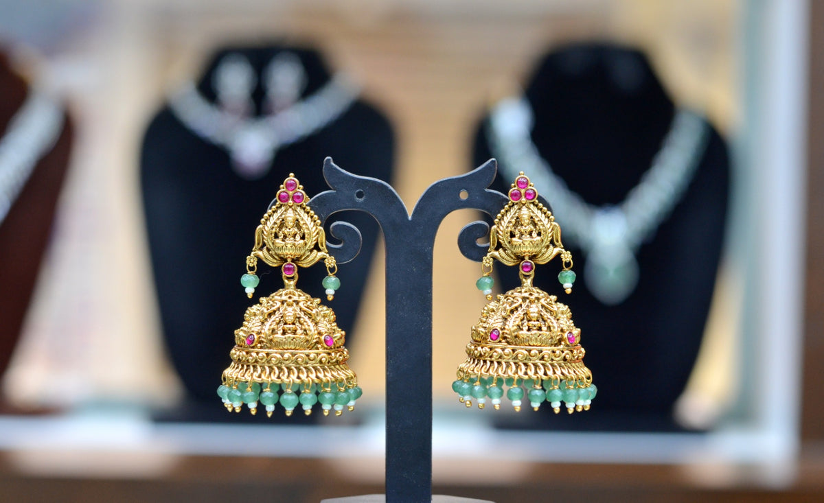 Earring Jhumka 003 NAKSHI ANTQIUE MULTI COLOR