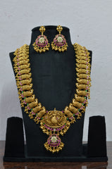NECKLACE Necklace 667 Jadau Look Kemp Stone GOLDEN LONG- GON