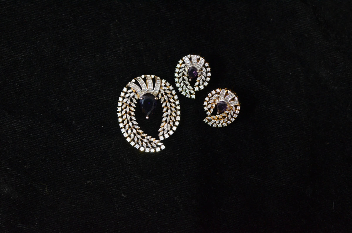PENDANT SET / LOCKETS pendant 215 DIAMOND EMETHYST PURPLE