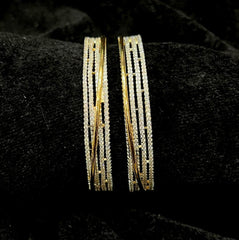 BRACELET/BANGLE BANGLES 1131 DUAL PLATING DIAMOND LOOK 2'4