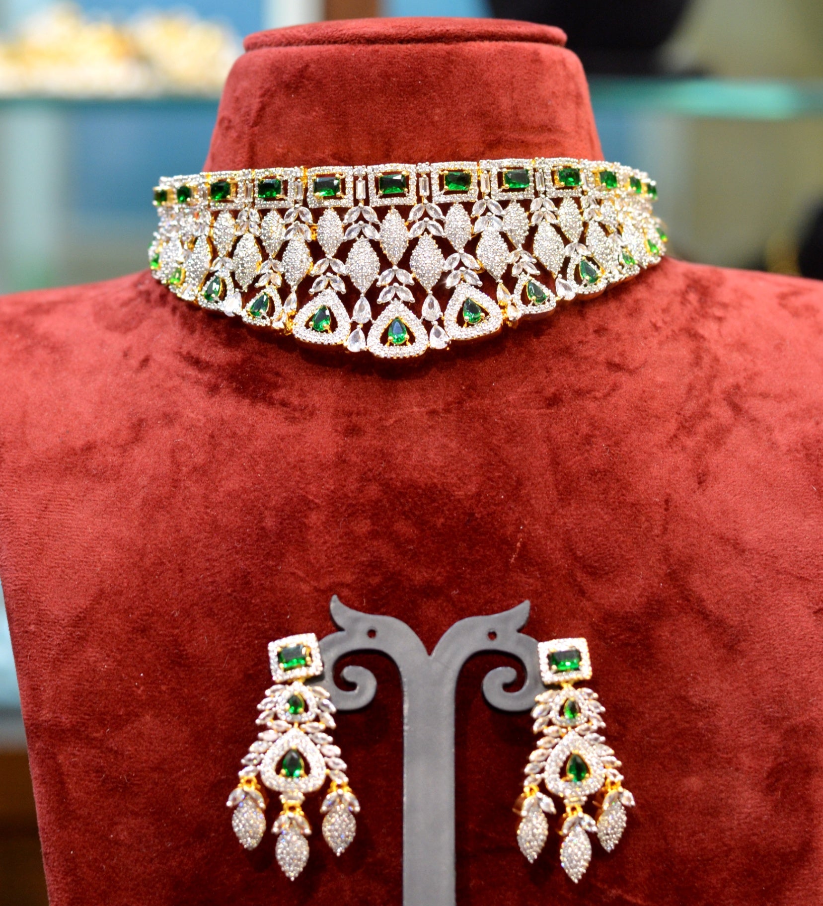 CHOKER CH061 DIAMOND  EMERALD