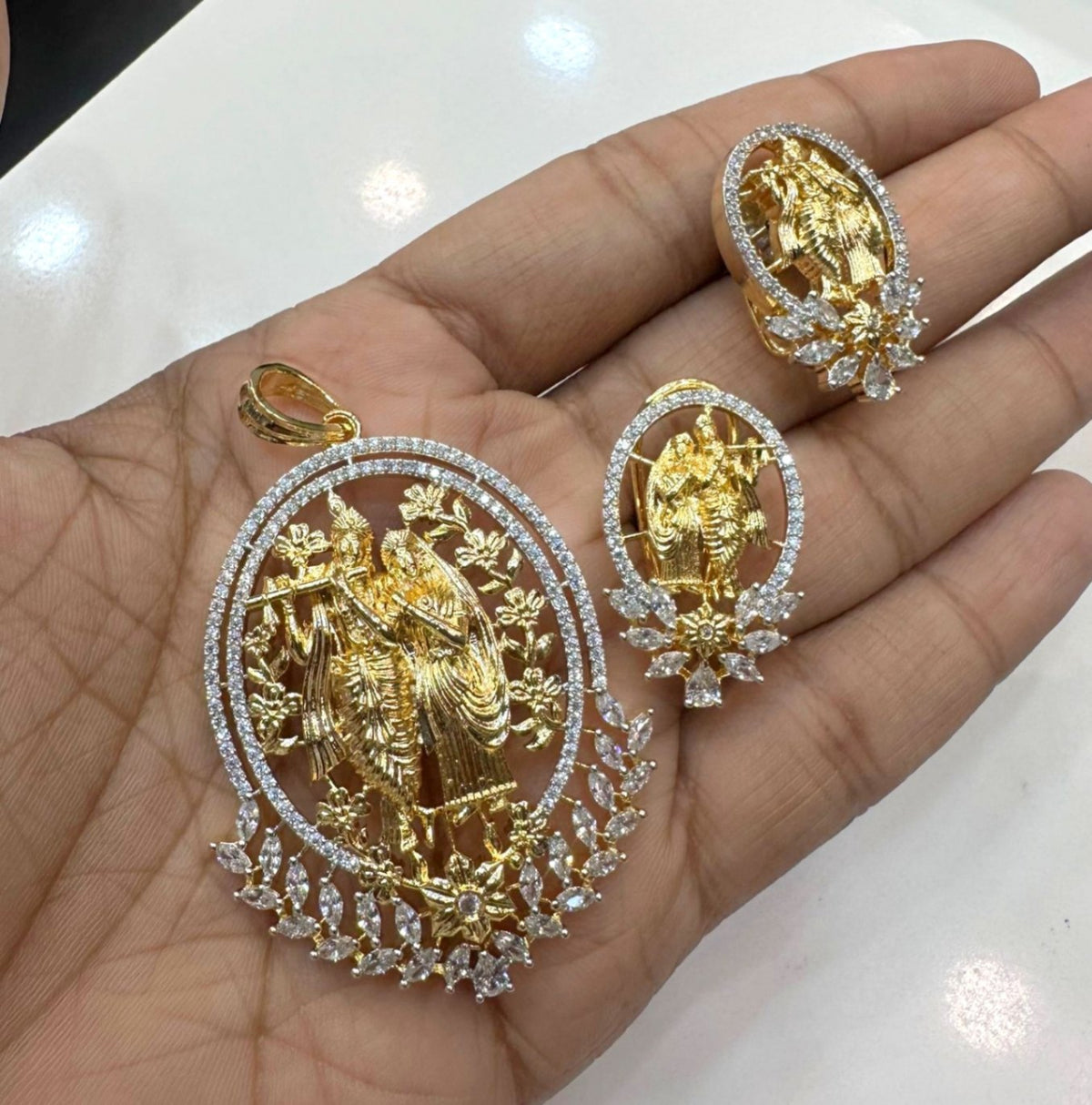 PENDANT SET CHAINS PENDANT SET 180 DIAMOND WHITE