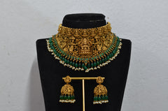 CHOKER Ch049 NAKSHI ANTQIUE EMERALD