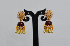 Earring Color changeable 5 colors GOLDEN STONE MULTI COLOR
