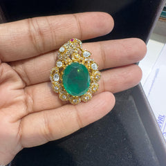 PENDANT SET / LOCKETS Pendant set 293 MOZONITE EMERALD