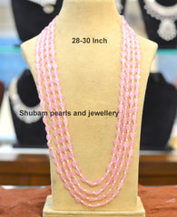 BEADS MALA AND CHAINS ONEX BEADS MALA 030 BABY PINK 22-24