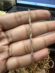 DORI AND CHAINS 3 twist 3 tone ITALIAN  16-18 Inch