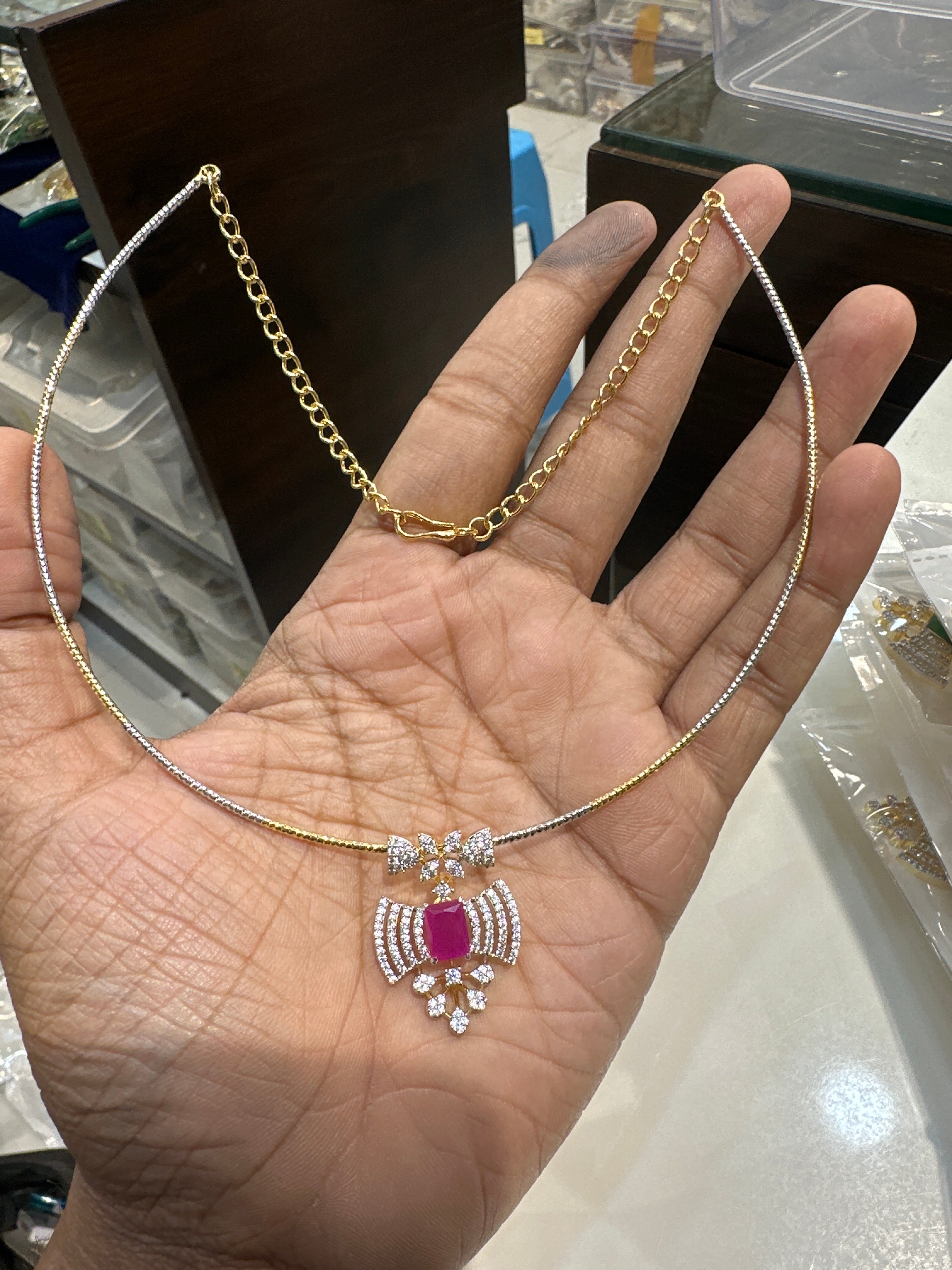 NECKLACE Necklace 056 hasli DIAMOND RUBY