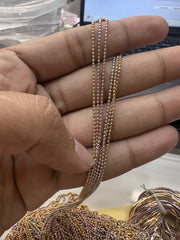 DORI AND CHAINS small balls 3 tone ITALIAN  16-18 Inch