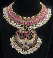 JADAU  BIG SIZE JADAU GUTTAPUSAL NECKLACE JA101 JADAU MULTI COLOR