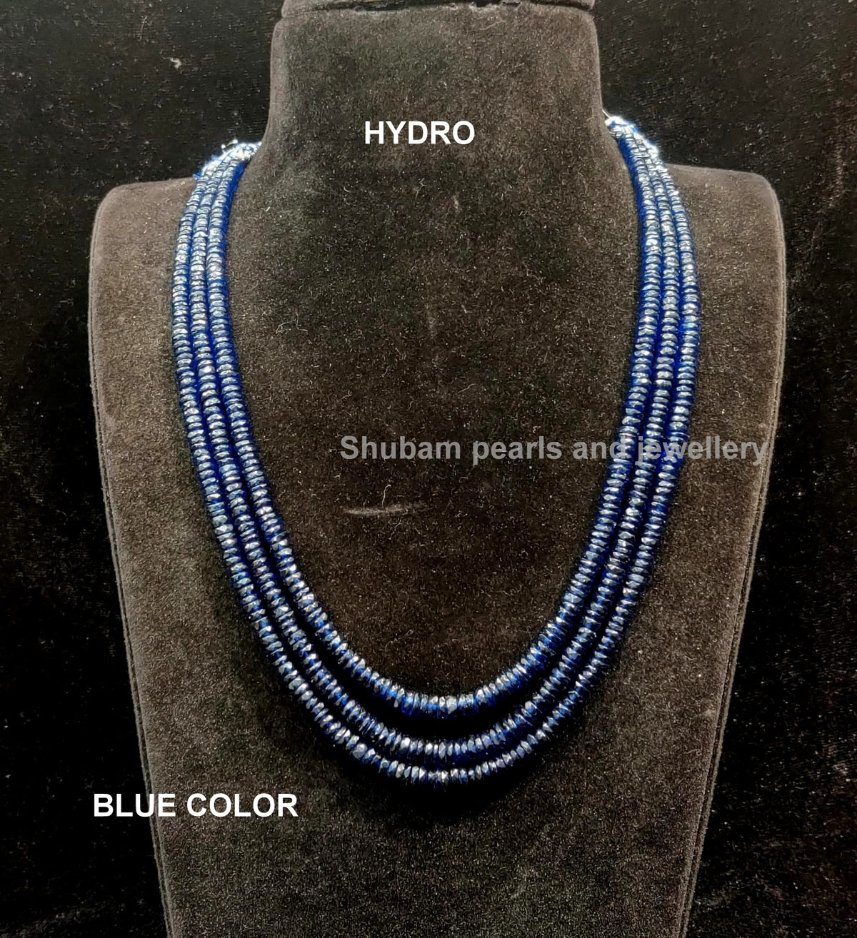 BEADS MALA AND CHAINS Hydro beads BLUE 16-18 Inch