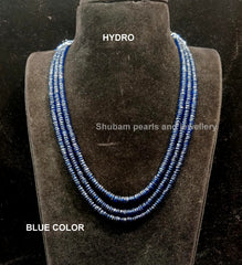 BEADS MALA AND CHAINS Hydro beads BLUE 16-18 Inch