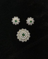 PENDANT SET / LOCKETS pendant set 298 DIAMOND EMERALD