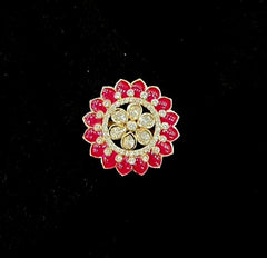 FINGERRING Fingering 53 Kundan RUBY