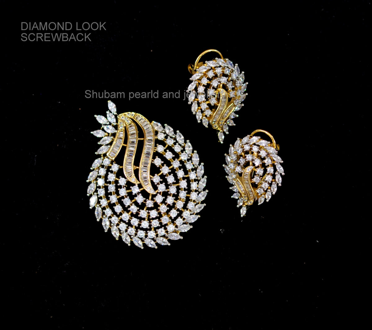 PENDANT SET / LOCKETS pendant set 290 DIAMOND DUAL PLATING DIAMOND LOOK