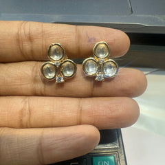 Earring Eartops 243 MOZONITE GOLDEN